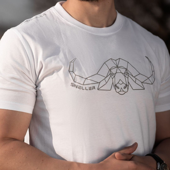 Limited Edition Premium Tee's - 3D - White Grey Outline Buffalo™