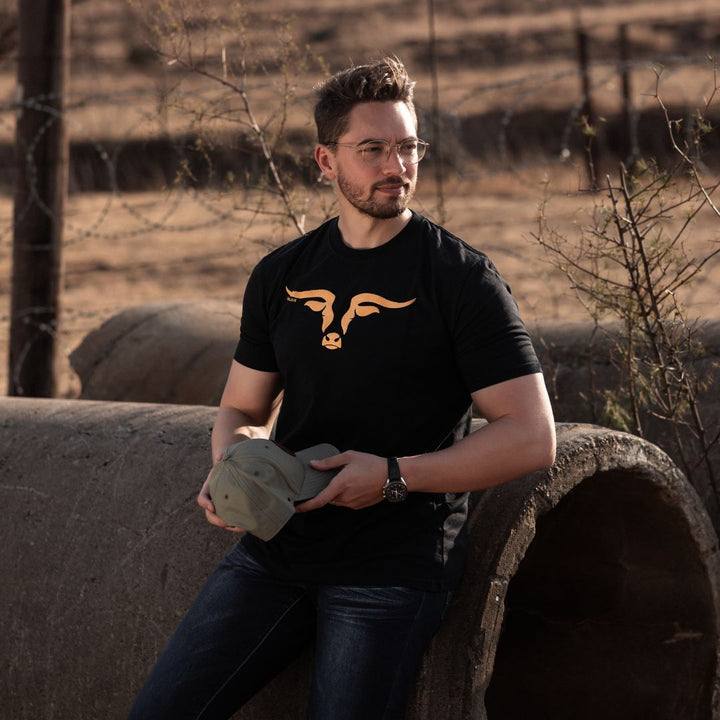 Sneller Premium Tee's - 3D - Orange on Black Longhorn™