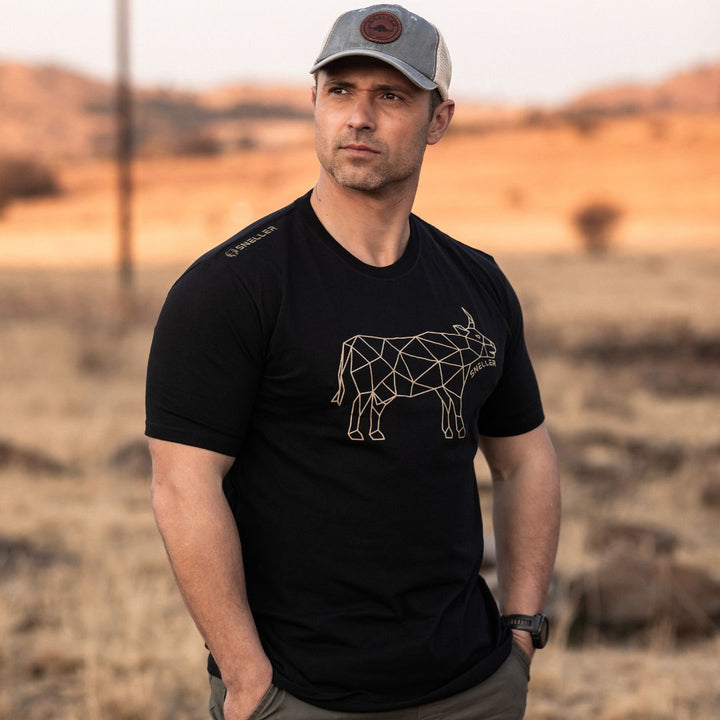 Limited Edition Premium Tee's - 3D - Gold Outline Cow™