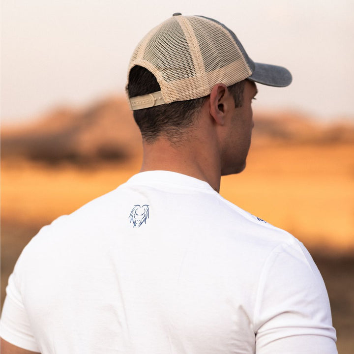 Max Wash Trucker Cap - Grey - Buffalo Leather Patch