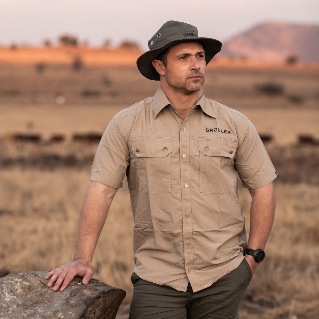 Ripstop Khaki Bush Shirt - Mens - Namib Edition