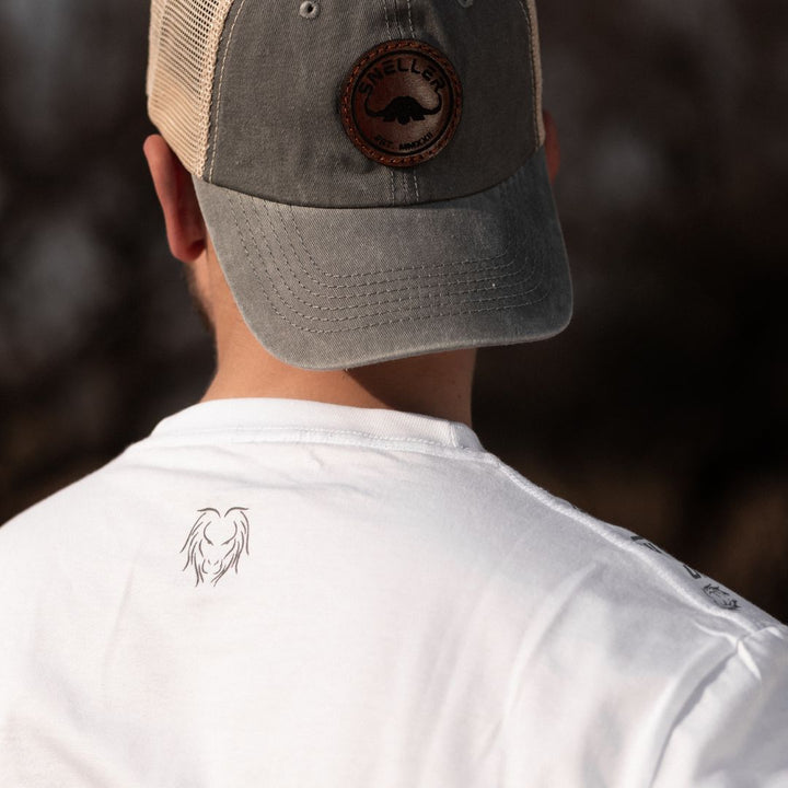 Limited Edition Premium Tee's - 3D - White Grey Outline Buffalo™