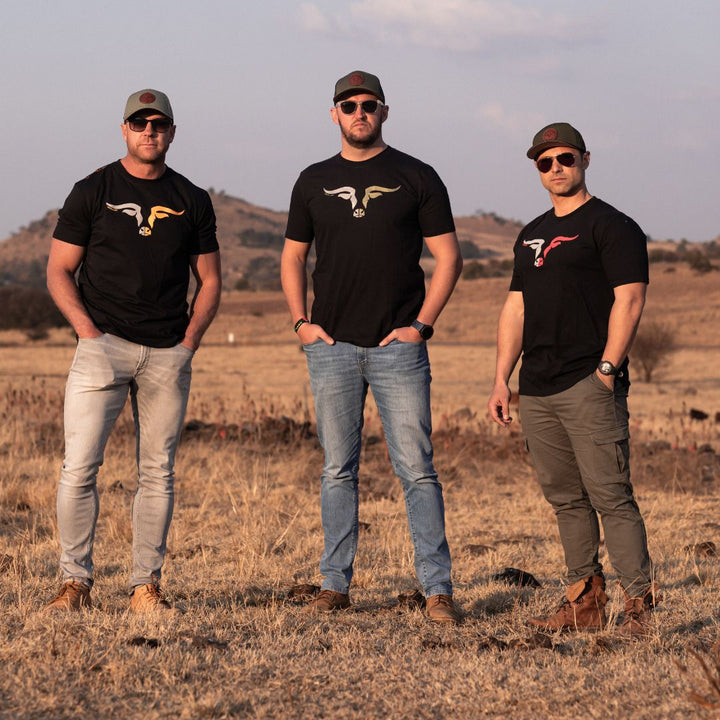 Limited Edition Premium Tee's - 3D - Black Mix Orange Longhorn™