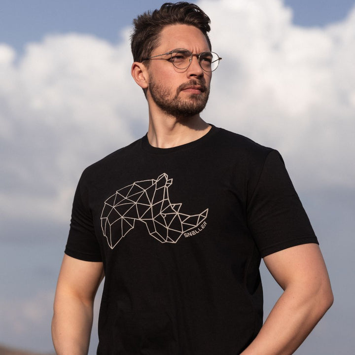 Limited Edition Premium Tee's - 3D - Black Grey Outline Rhino™