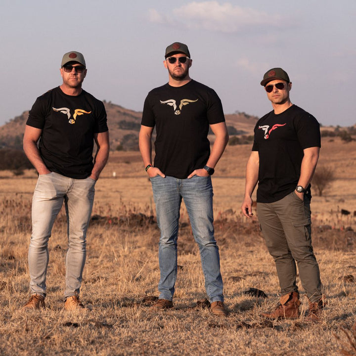 Limited Edition Premium Tee's - 3D - Black Mix Red Longhorn™