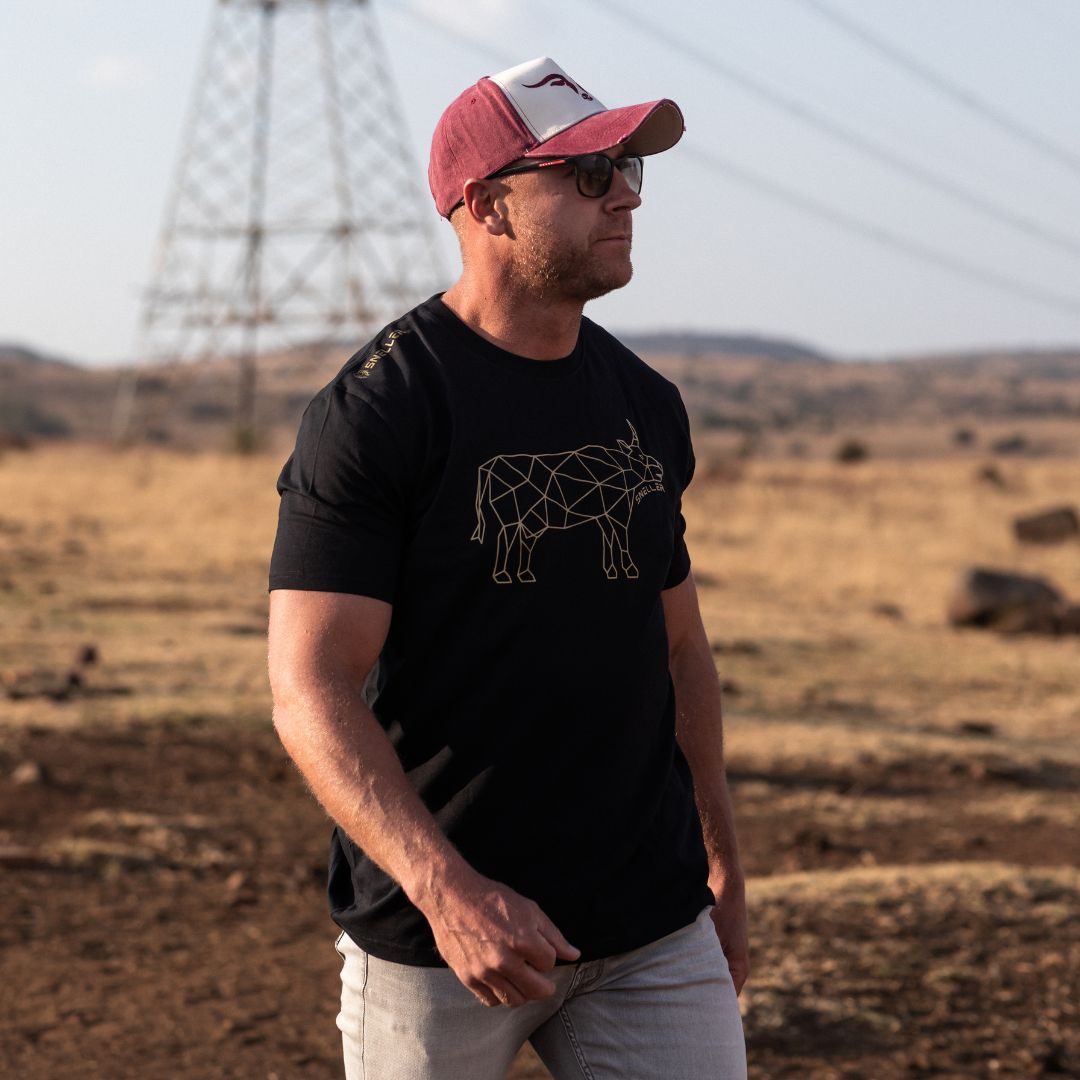 Limited Edition Premium Tee's - 3D - Gold Outline Cow™