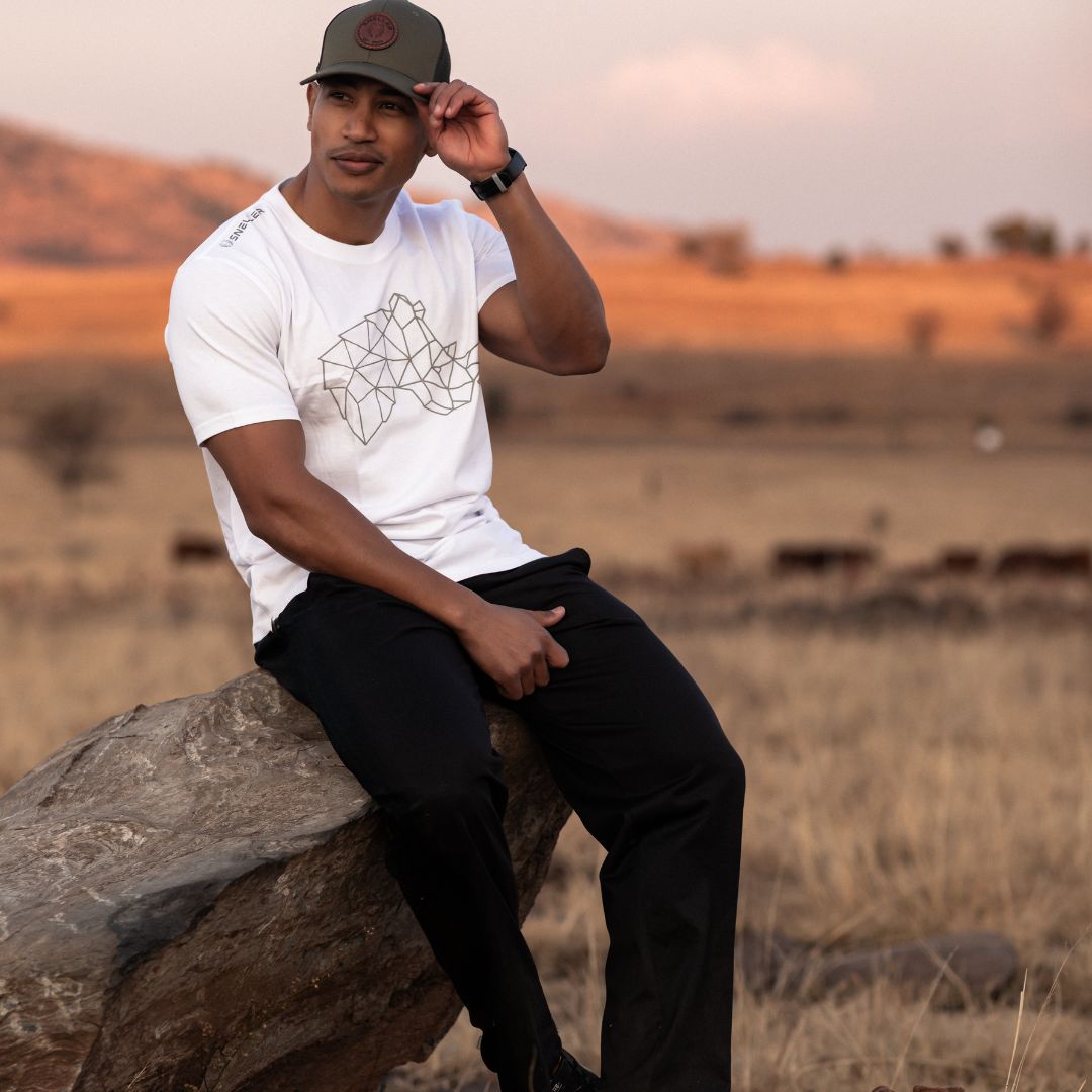 Limited Edition Premium Tee's - 3D - White Grey Outline Rhino™