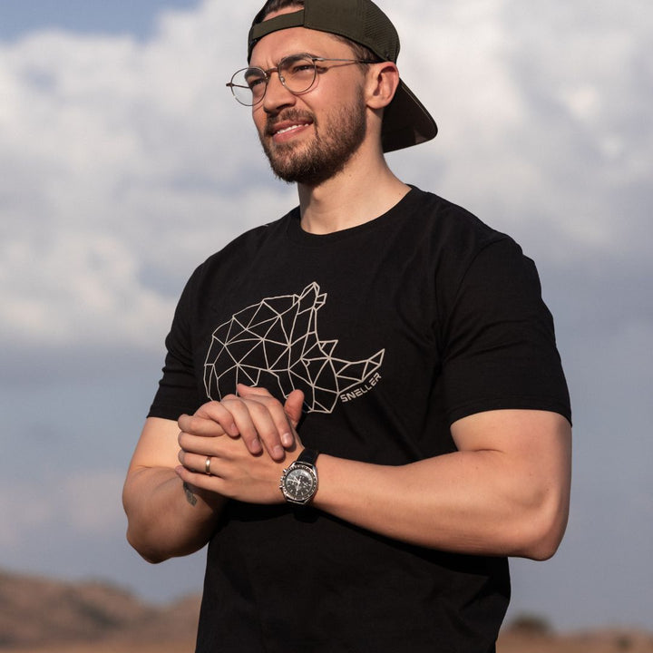 Limited Edition Premium Tee's - 3D - Black Grey Outline Rhino™