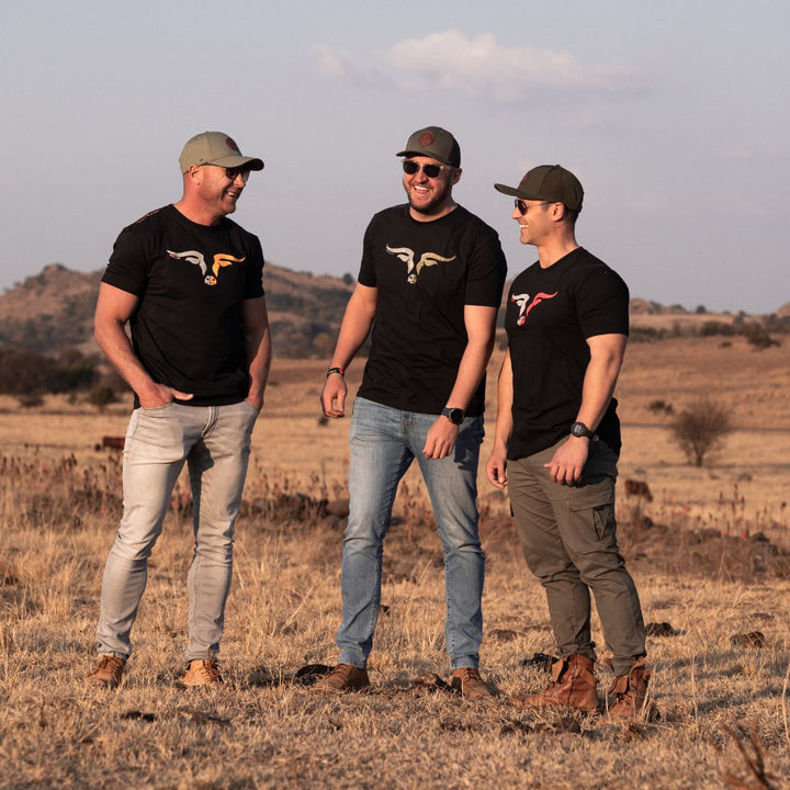 Limited Edition Premium Tee's - 3D - Black Mix Orange Longhorn™