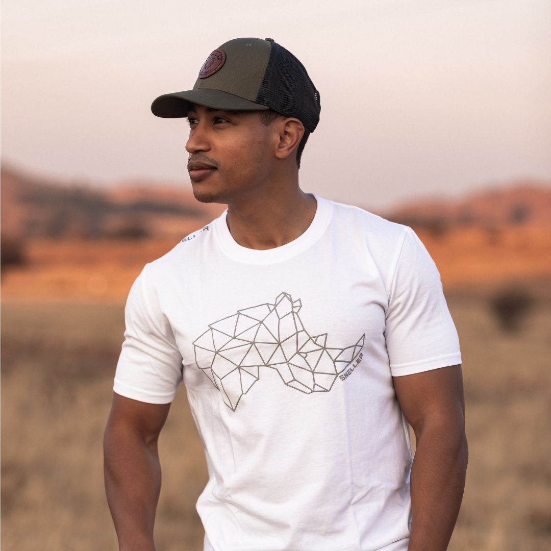 Trucker Cap 6 Panel- Olive/Black - Sneller Lion Leather Patch