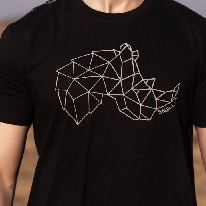 Limited Edition Premium Tee's - 3D - Black Grey Outline Rhino™