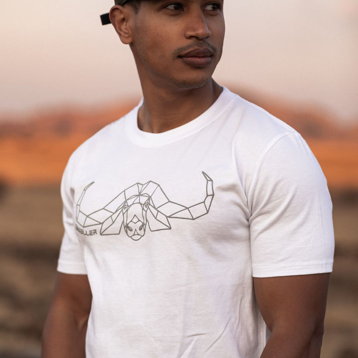 Limited Edition Premium Tee's - 3D - White Grey Outline Buffalo™