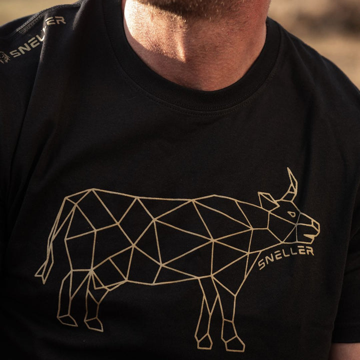 Limited Edition Premium Tee's - 3D - Gold Outline Cow™