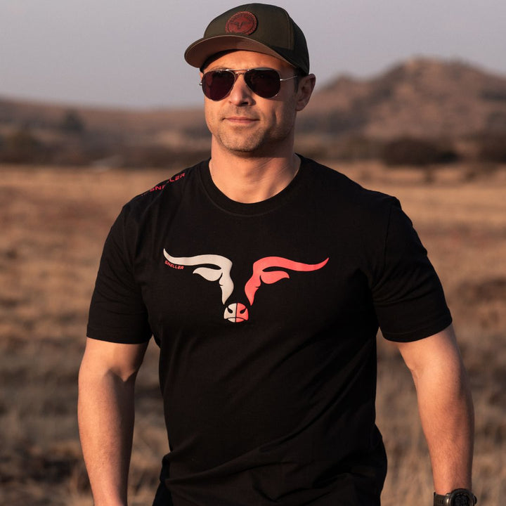 Limited Edition Premium Tee's - 3D - Black Mix Red Longhorn™