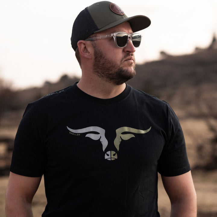 Limited Edition Premium Tee's - 3D - Black Mix Green Longhorn™