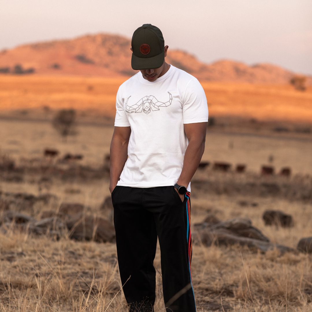 Limited Edition Premium Tee's - 3D - White Grey Outline Buffalo™