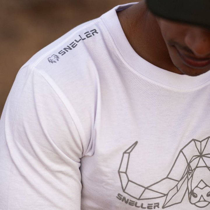 Limited Edition Premium Tee's - 3D - White Grey Outline Buffalo™