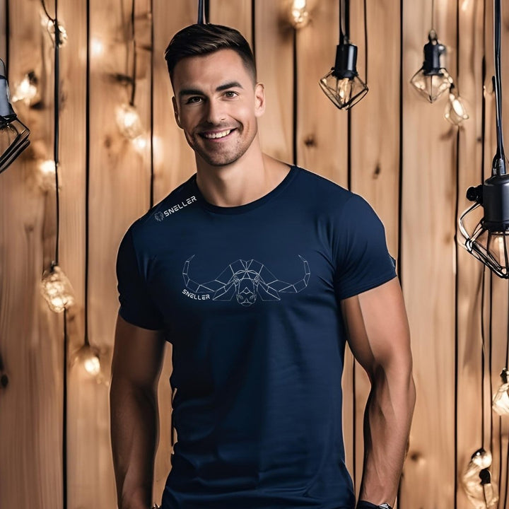 Limited Edition Premium Tee's - 3D - Navy White Buffalo Outline™