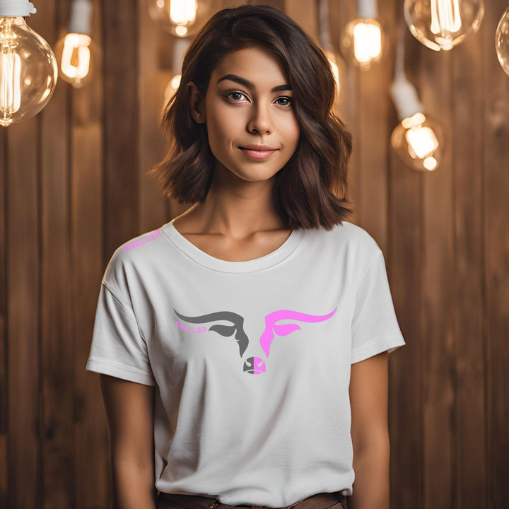 Limited Edition Ladies Tee's - 3D - White Mix Pink Bull™