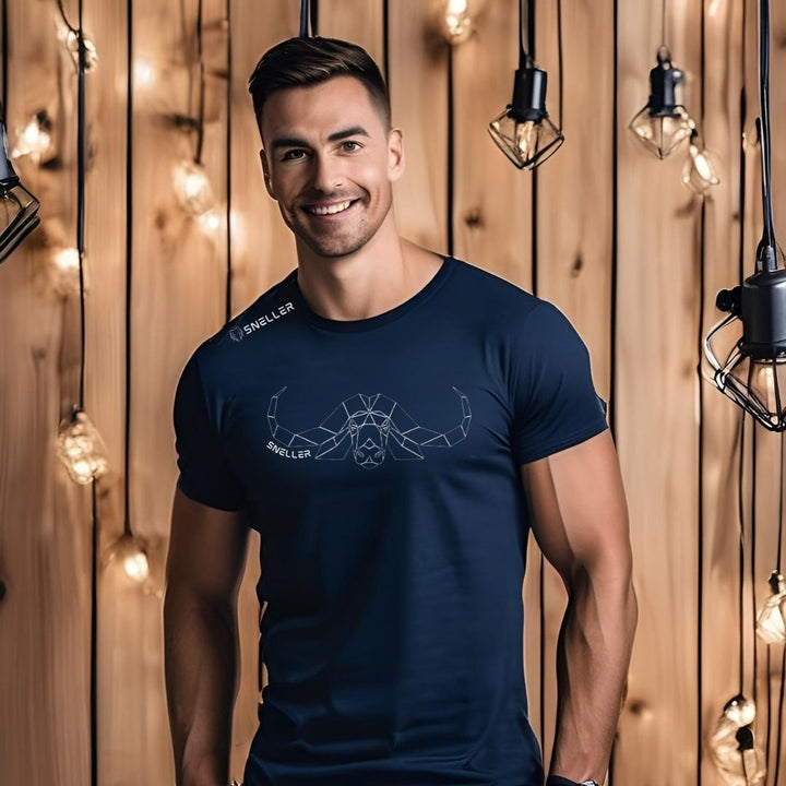 Limited Edition Premium Tee's - 3D - Navy Outline Buffalo™