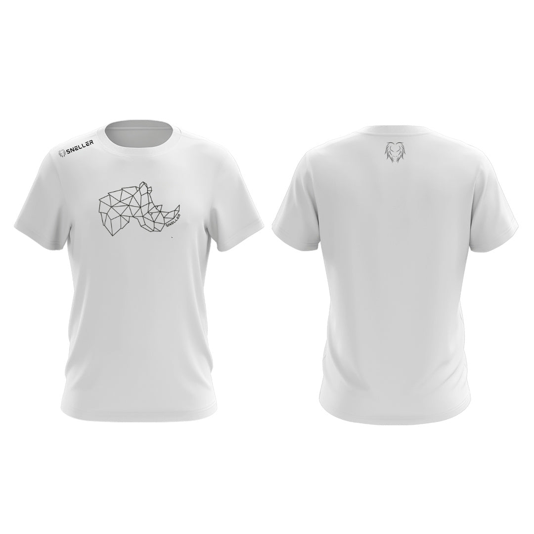 Limited Edition Premium Tee's - 3D - White Black Outline Rhino™