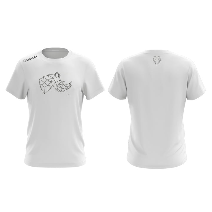 Limited Edition Premium Tee's - 3D - White Black Outline Rhino™
