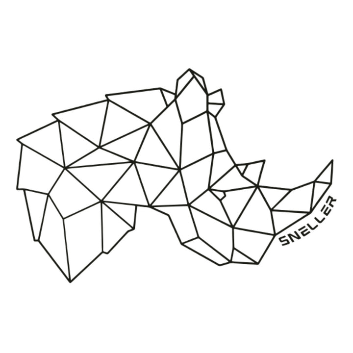 Limited Edition Premium Tee's - 3D - White Black Outline Rhino™